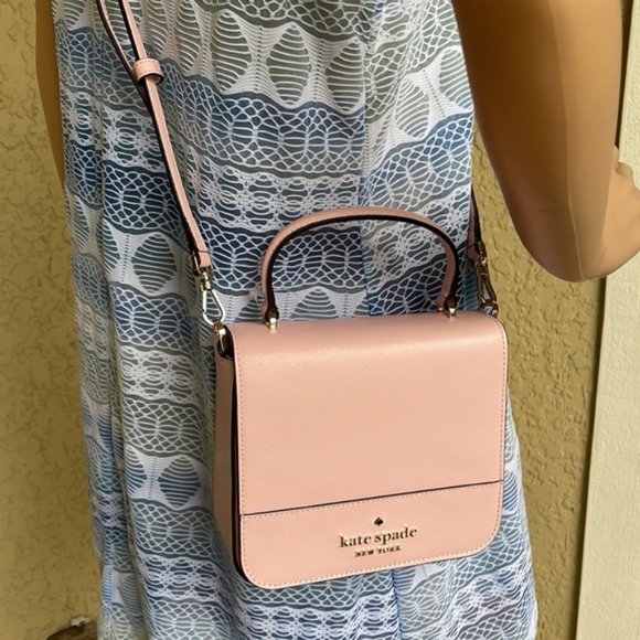 Kate Spade Staci Square Crossbody Chalk Pink - Picture 15 of 16